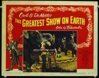 s029 GREATEST SHOW ON EARTH movie lobby card #1 '52 Heston, Bettger
