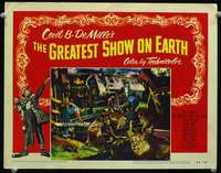 s032 GREATEST SHOW ON EARTH movie lobby card #5 '52 Cecil B. DeMille
