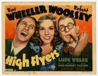 s085 HIGH FLYERS movie title lobby card '37 Wheeler & Woolsey, Lupe Velez