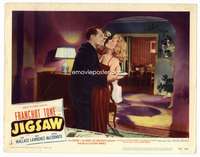 s458 JIGSAW movie lobby card #2 '49 Franchot Tone, Jean Wallace