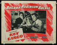 s462 KEY LARGO movie lobby card #2 '48 Edward G. Robinson & thugs!