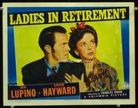 s467 LADIES IN RETIREMENT movie lobby card '41 Ida Lupino, Hayward