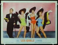 s474 LES GIRLS movie lobby card #7 '57 Gene Kelly & sexiest girls!