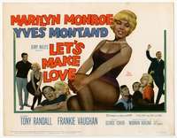 s099 LET'S MAKE LOVE movie title lobby card '60 super sexy Marilyn Monroe!