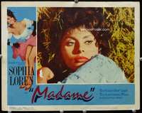 s496 MADAME SANS GENE movie lobby card #2 R63 best Sophia Loren c/u!
