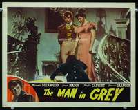 s504 MAN IN GREY movie lobby card '45 James Mason, Margaret Lockwood