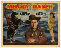 s107 MELODY RANCH movie title lobby card '40 Gene Autry, Durante, Ann Miller