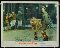 s518 MERRY ANDREW movie lobby card #2 '58 lion tamer Danny Kaye!