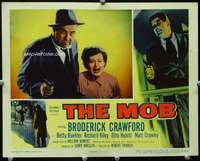 s530 MOB movie lobby card #2 '51 Broderick Crawford close up w/gun!