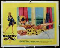 s531 MODESTY BLAISE movie lobby card #6 '66 sexy Monica Vitti in bed!