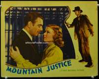 s536 MOUNTAIN JUSTICE movie lobby card '37 George Brent, Hutchinson