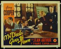 s537 MR DEEDS GOES TO TOWN movie lobby card '36Gary Cooper,Jean Arthur