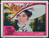 s542 MY FAIR LADY movie lobby card #1 '64 best Audrey Hepburn c/u!
