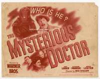 s114 MYSTERIOUS DOCTOR movie title lobby card '43 Eleanor Parker, Loder