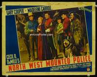s557 NORTH WEST MOUNTED POLICE movie lobby card '40 cast portrait!