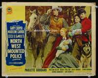s558 NORTH WEST MOUNTED POLICE movie lobby card #3 R45 Cooper, Carroll