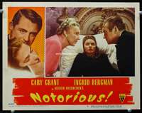 s560 NOTORIOUS movie lobby card #5 '46 Ingrid Bergman, Claude Rains