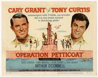 s119 OPERATION PETTICOAT movie title lobby card '59 Cary Grant, Tony Curtis