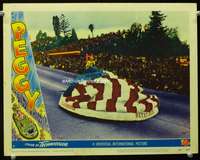 s588 PEGGY movie lobby card #5 '50 Diana Lynn on Rose Bowl float!