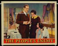 s591 PEOPLE'S ENEMY movie lobby card '35 Melvyn Douglas, Lila Lee