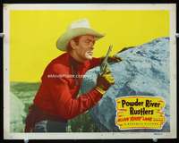 s607 POWDER RIVER RUSTLERS movie lobby card #2 '49 Rocky Lane c/u!