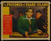 s614 PRISONER OF SHARK ISLAND movie lobby card '36 Warner Baxter c/u!
