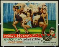 s617 PUBLIC PIGEON NO 1 movie lobby card #2 '56 Vivian Blaine & girls!