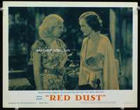s628 RED DUST movie lobby card #1 R63 Jean Harlow & Mary Astor c/u!