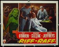 s638 RIFF-RAFF movie lobby card #8 '47 Pat O'Brien, Walter Slezak