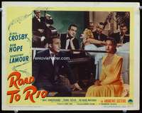 s645 ROAD TO RIO movie lobby card #3 '48 Bing Crosby, Bob Hope, Lamour