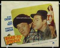 s646 ROAD TO UTOPIA movie lobby card #7 '46 Bob Hope, Lamour, Crosby