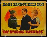s648 ROARING TWENTIES movie lobby card '39James Cagney,Priscilla Lane