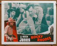 s649 ROCKY RHODES movie lobby card R48 Buck Jones fight close up!
