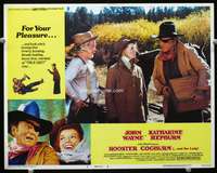 s654 ROOSTER COGBURN movie lobby card #2 '75 John Wayne, Kate Hepburn