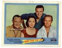 s661 RUN FOR THE SUN movie lobby card #3 '56 Widmark, Greer, Trevor