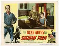 s135 SAGINAW TRAIL movie lobby card '53 Gene Autry, Connie Marshall