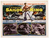 s136 SAILOR OF THE KING movie title lobby card '53 Jeff Hunter, Rennie