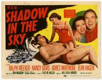 s141 SHADOW IN THE SKY movie title lobby card '52 Ralph Meeker, Nancy Davis