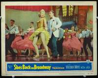 s681 SHE'S BACK ON BROADWAY movie lobby card #1 '53 Virginia Mayo