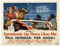 s145 SOMEBODY UP THERE LIKES ME movie title lobby card '56 Newman, boxing!