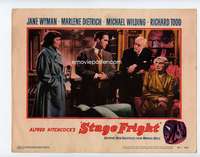 s713 STAGE FRIGHT movie lobby card #3 '50 Wyman, Todd, Alistair Sim