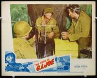 s723 STORY OF GI JOE movie lobby card #6 R49 Robert Mitchum in WWII!