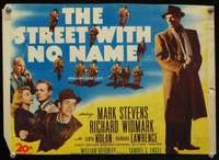 s150 STREET WITH NO NAME movie title lobby card '48 Richard Widmark, Stevens