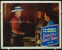 s728 STREETS OF GHOST TOWN movie lobby card #3 '50 Starrett, Smiley