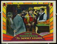 s734 SUNSET LEGION movie lobby card '28 Fred Thomson in cool outfit!