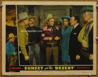 s735 SUNSET ON THE DESERT movie lobby card '42 Roy Rogers, Gabby Hayes