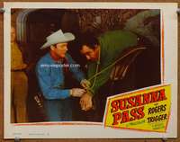 s737 SUSANNA PASS movie lobby card #8 '49 Roy Rogers ties up bad guy!