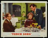 s767 TORCH SONG movie lobby card #2 '53 Joan Crawford, Gig Young