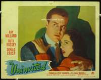 s773 UNINVITED movie lobby card #1 '44 Ray Milland & Ruth Hussey c/u!