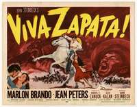 s159 VIVA ZAPATA movie title lobby card '52 Marlon Brando, John Steinbeck